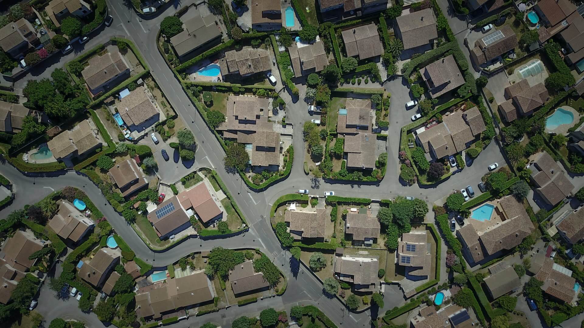 ariel view suburb